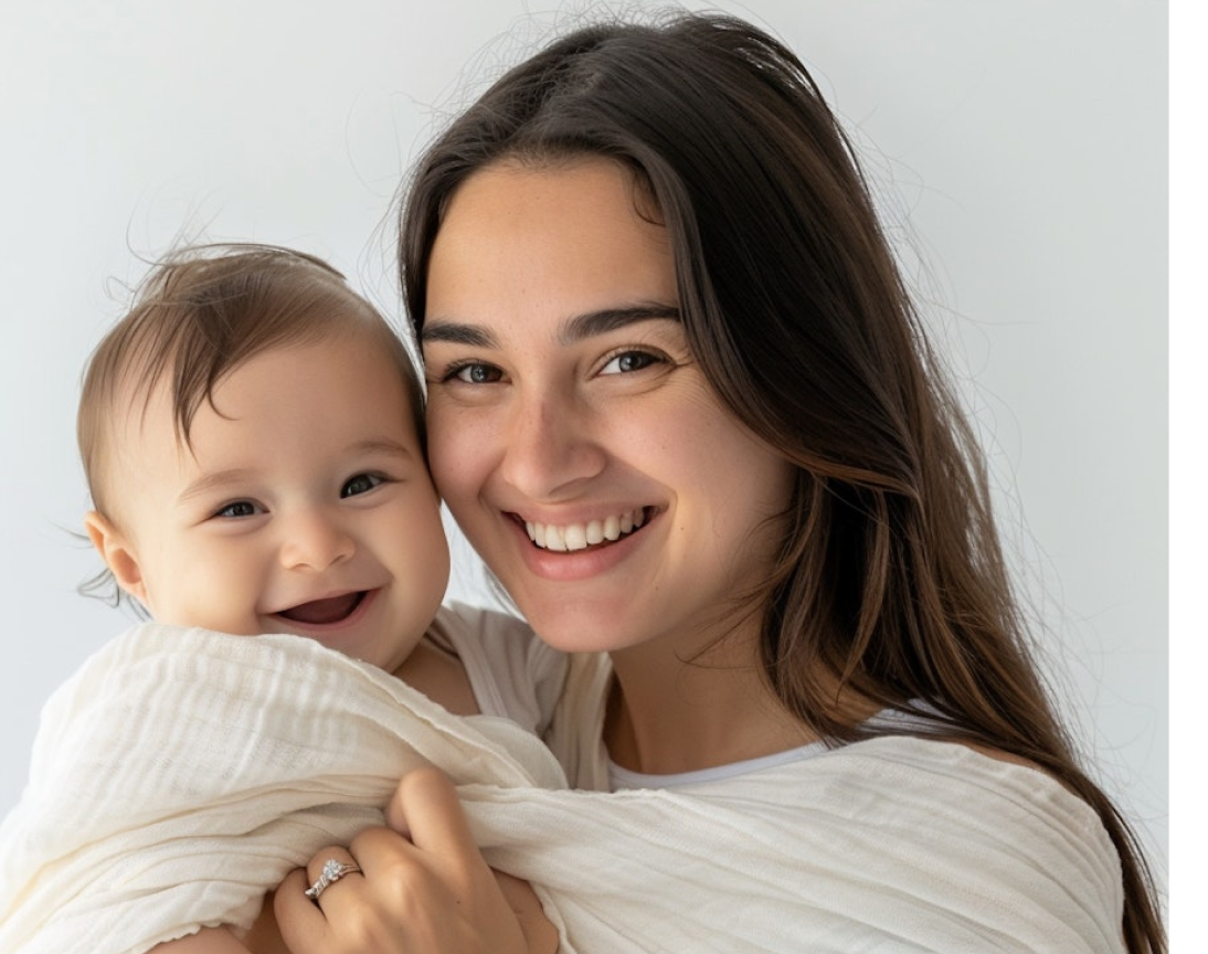 Parent caring for a baby
